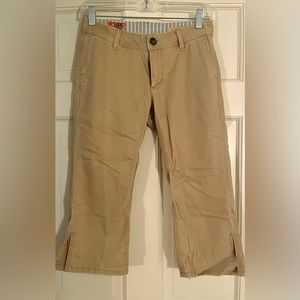 Double A tan khaki capri pant